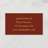 Carte De Visite Mystique Abstrait Fractal Moderne Couleurs chaudes (Dos)