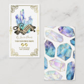 Carte de visite Mystique Crystal Blanc Et Or (Devant / Derrière)