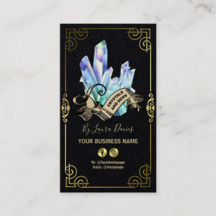 Carte de visite Mystique Crystal Noir Et Or