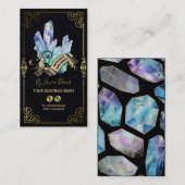 Carte de visite Mystique Crystal Noir Et Or (Devant / Derrière)