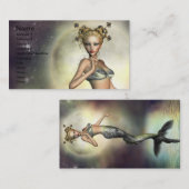 Carte de visite mystique de sirène de lune (Devant / Derrière)