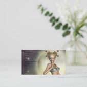 Carte de visite mystique de sirène de lune (Debout devant)