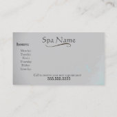 Carte de visite mystique de thérapeute de massage (Dos)