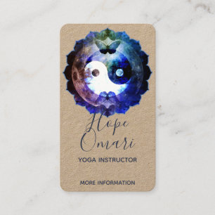 Carte De Visite Mystique Yin Yang, Kraft Holistique Spirituel
