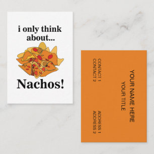 Carte De Visite Nachos Food Je Ne Pense Qu'Aux Nachos