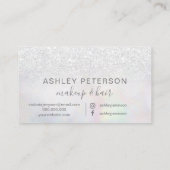 Carte De Visite Nacre élégante de perle de parties scintillantes (Dos)