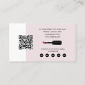 Carte De Visite Nail Artist Business Logo QR Code Loyalty  (Dos)