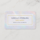 Carte De Visite Nail Artist Holographic QR Code (Devant)