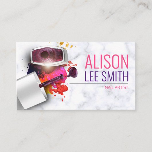 Carte De Visite Nail Artist / Manicure (Devant)