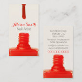 Carte De Visite Nail Artist/Nail Polish (Devant / Derrière)