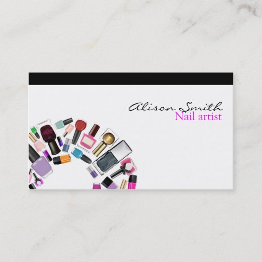 Carte De Visite Nail Artist/Nail Polish circle (Devant)