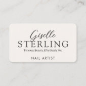 Carte De Visite Nail Artist Neutral QR Code (Devant)
