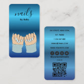 Carte De Visite Nail Artist QR Code Business Card (Devant / Derrière)