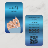 Carte De Visite Nail Artist QR Code Business Card (Devant / Derrière)