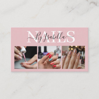 Carte De Visite Nail Artist Studio Photo Typography make your own