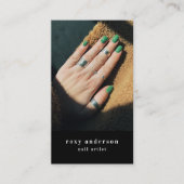 Carte De Visite Nail Artiste photo Code QR (Devant)