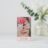 Carte De Visite Nail Artiste photo Code QR (Debout devant)