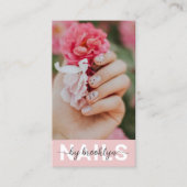 Carte De Visite Nail Artiste photo Code QR (Devant)