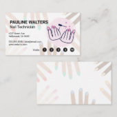 Carte De Visite Nail Polish | Manicured Hands Drawing (Devant / Derrière)