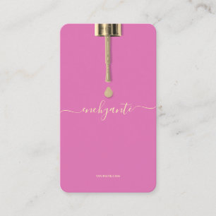 CARTE DE VISITE NAÏL POLONAIS MODERNE BEAUTÉ SALON ROSE