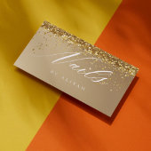 Carte De Visite Nail salon Gold glitter Confetti Business Card