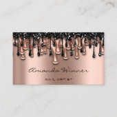 Carte De Visite Nail Studio Drives Rose QR Code Logo Wax Body Care (Devant)