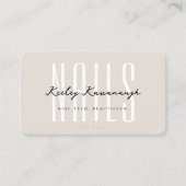 Carte De Visite Nail Tech Beauté Sand Logo Punch Loyalty Card (Devant)