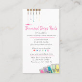 Carte De Visite Nail Tech - Hands Diamond Logo - Salon Holographiq (Dos)