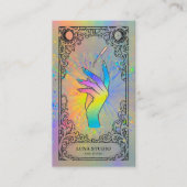 Carte De Visite Nail Tech | Holographic Celestial Nail Studio (Devant)