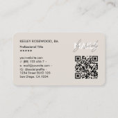 Carte De Visite Nail Tech Lash Tech Beauté Salon Sand Moderne (Dos)