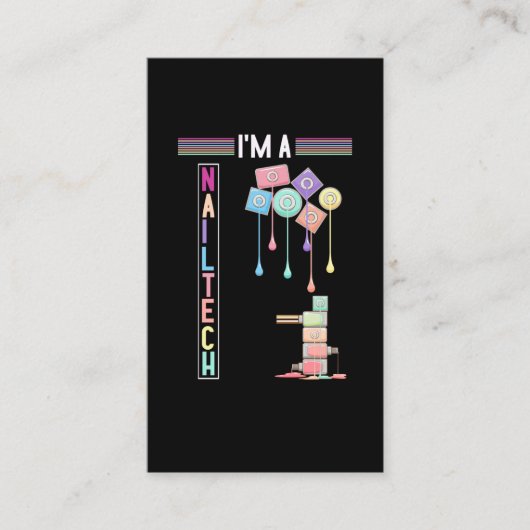 Carte De Visite Nail Tech maquillage Nail Technicien Cosmétique (Devant)
