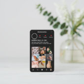 Carte De Visite Nail Tech Moderne Manicuriste Black Loyalty Busine (Debout devant)