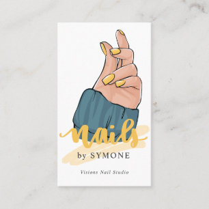 Carte De Visite Nail Tech Nail Artist Nail Salon tendance Styliste