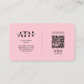 Carte De Visite Nail Tech Nail Artiste Pastel Rose Moderne (Dos)
