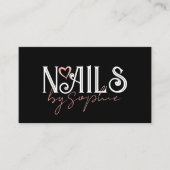 Carte De Visite Nail Tech noir (Devant)