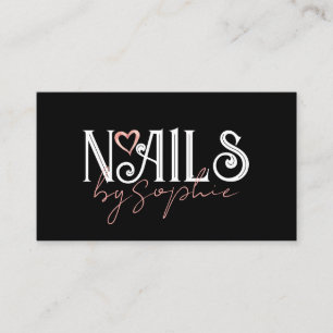 Carte De Visite Nail Tech noir