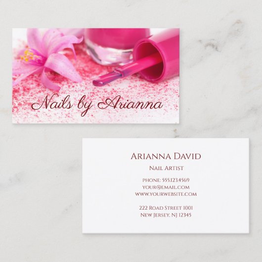 Carte de visite Nail Technician (Devant / Derrière)