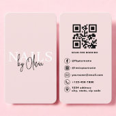 Carte De Visite Nail Technician Business Card with QR Code