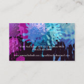 Carte De Visite Nail Technician colourful splatter design (Dos)