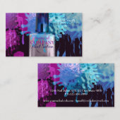Carte De Visite Nail Technician colourful splatter design (Devant / Derrière)