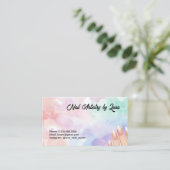 Carte De Visite Nail Technician Custom QR (Debout devant)