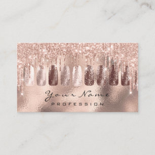 Carte De Visite Nails Art Parties scintillant Skin Rose Driving Co
