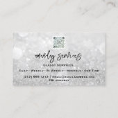 Carte De Visite Nails de maquillage de code QR Parties scintillant (Dos)