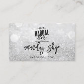 Carte De Visite Nails de maquillage de code QR Parties scintillant (Devant)