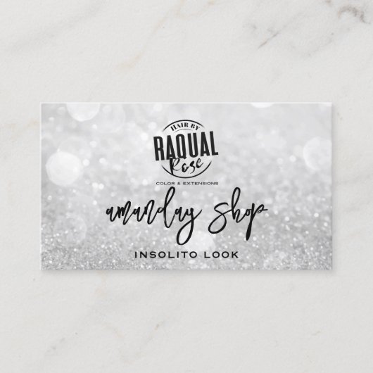 Carte De Visite Nails de maquillage de code QR Parties scintillant (Devant)