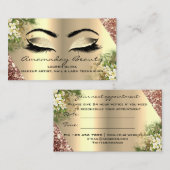 Carte De Visite Nails de maquillage professionnel Rendez-vous Rose (Devant / Derrière)