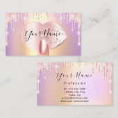 Carte De Visite Nails Manicure Maquillage Artiste Rose Lips Drips  (Devant / Derrière)