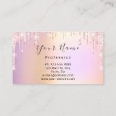 Carte De Visite Nails Manicure Maquillage Artiste Rose Lips Drips  (Dos)