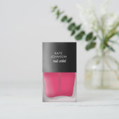 Carte De Visite Nails Manicure Pedicure Beauty Nail Artist QR Code (Debout devant)