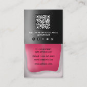 Carte De Visite Nails Manicure Pedicure Beauty Nail Artist QR Code (Dos)